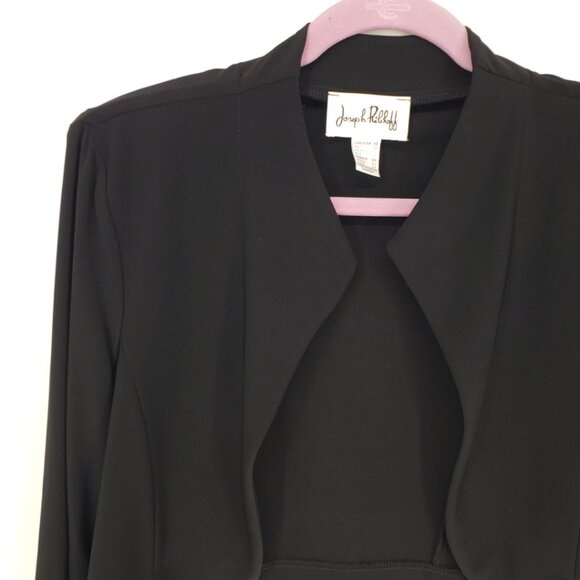 Joseph Ribkoff Cover up Jacket 10 Womens Silky Knit Style 32083 Black - Picture 7 of 12